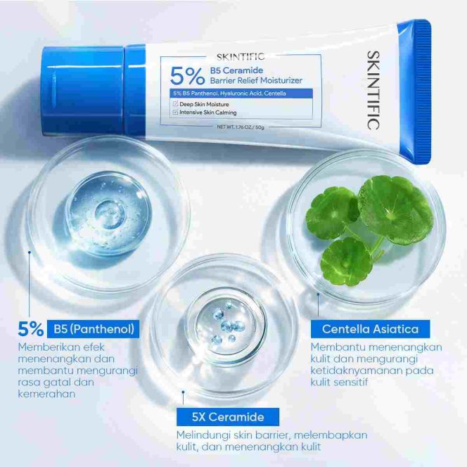 
					SKINTIFIC Perkenalkan 5% B5 Ceramide Barrier Relief Moisturizer, Solusi Instan Redakan Kemerahan dan Kuatkan Skin Barrier dalam Jangka Panjang