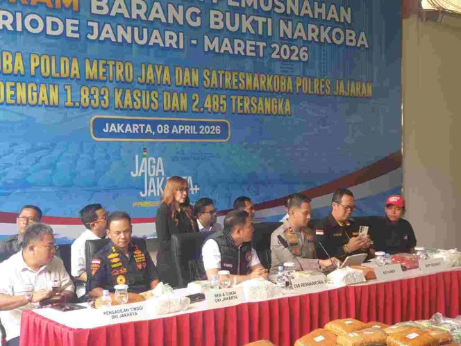 
					Polda Metro Jaya Ungkap 1.833 Kasus Narkoba dengan Sita 712 Kg Barang Bukti