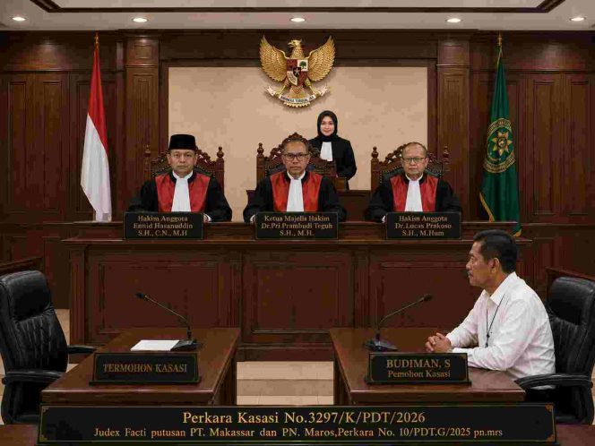 
					Publik Percaya Hakim Agung Perkara No.10/PDT.G/2025 dan Kasasi No.3297/K/PDT/2026. Proses Hukumnya akan Memberikan Kepastian Hukum bagi Seluruh Pihak yang Berperkara.
